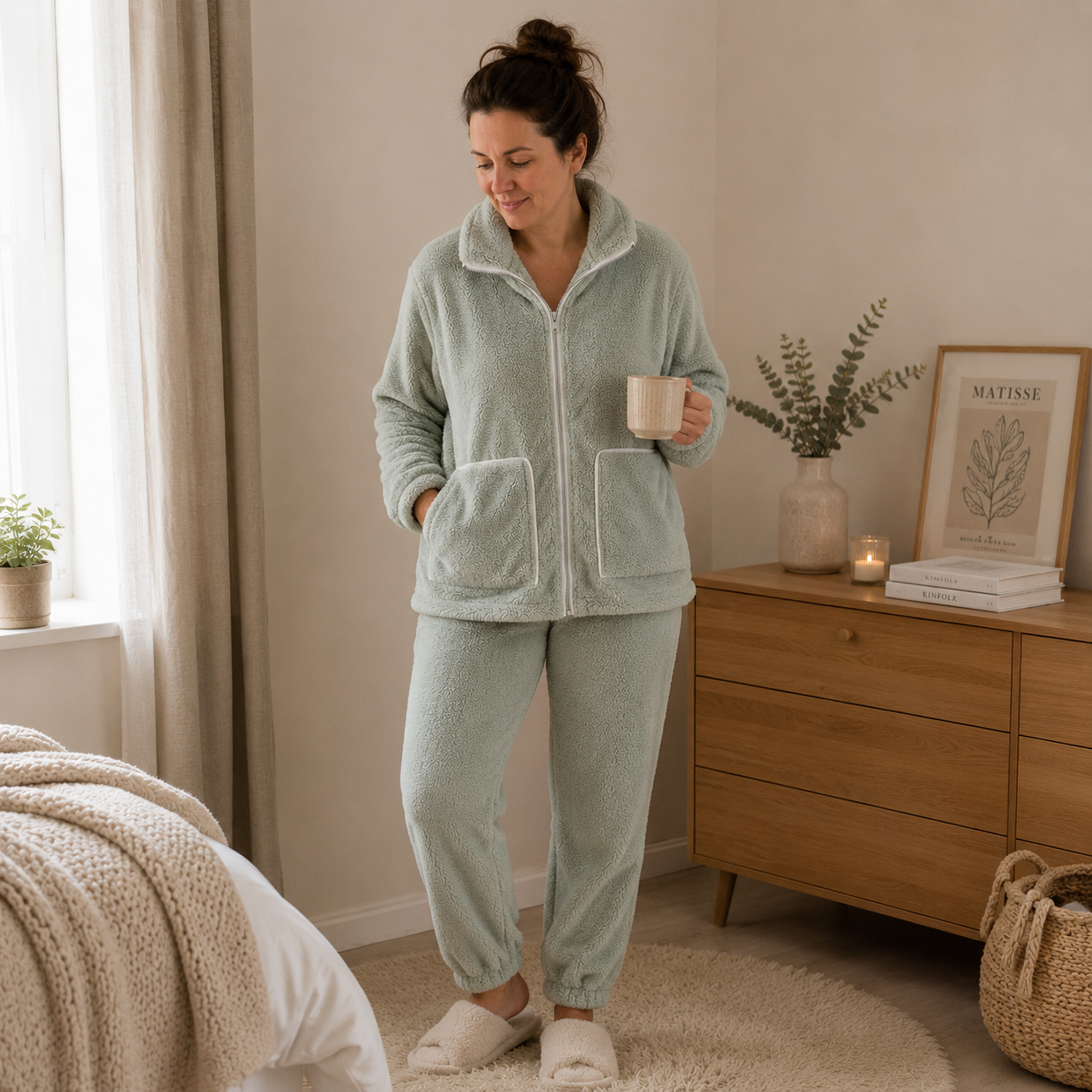Pyjama chaud polaire femme