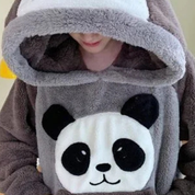 Pyjama cocooning avec capuche et panda