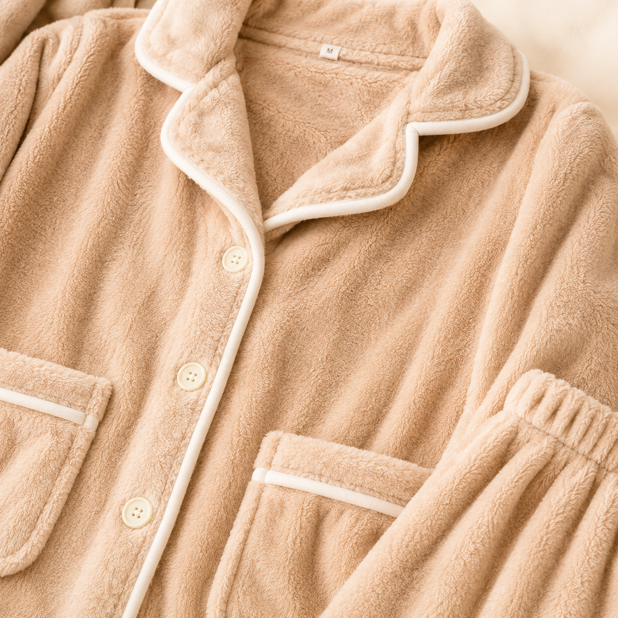 Pyjama cocooning femme avec boutons devant