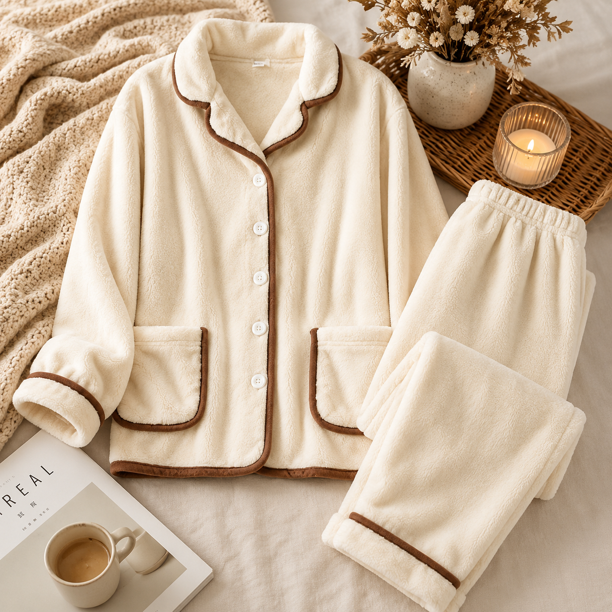 Pyjama doux femme chaud et moelleux