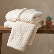Pyjama doux pilou pilou blanc effet plume nuit cocooning