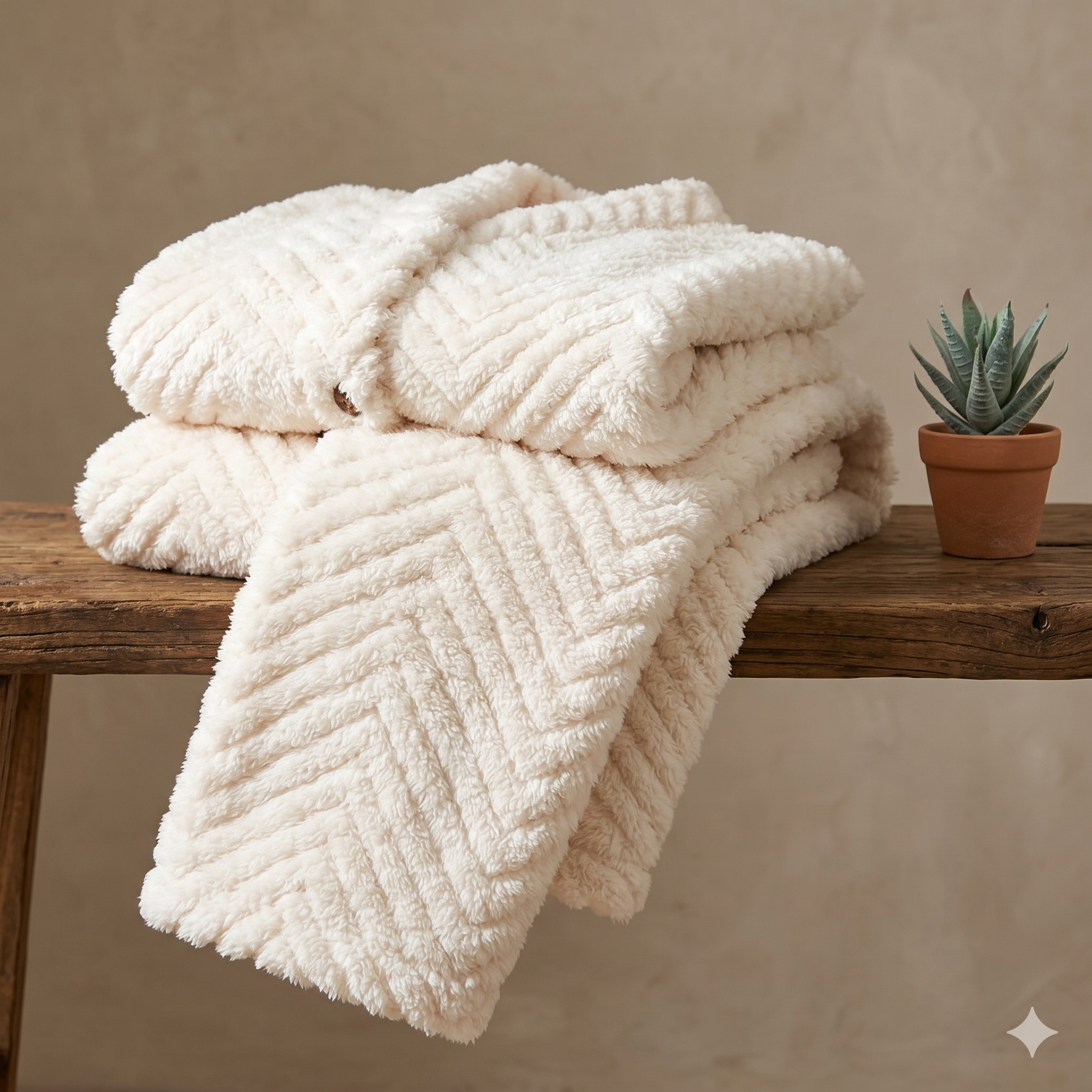 Pyjama doux pilou pilou blanc effet plume nuit cocooning