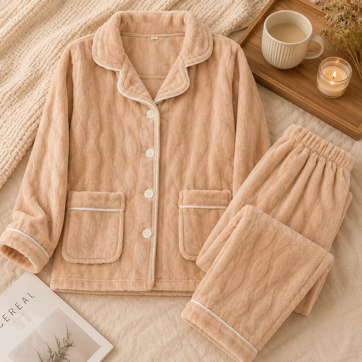 Pyjama femme ouverture devant ultra confort