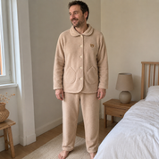 Pyjama flanelle homme beige