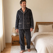 Pyjama homme hiver polaire gris