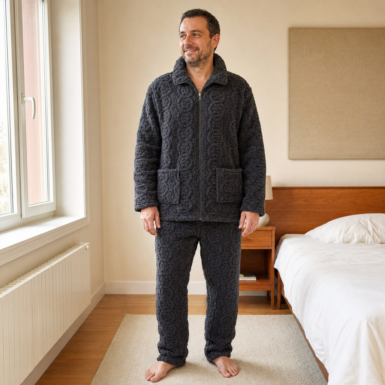 Pyjama intégral homme Pilou Pilou gris