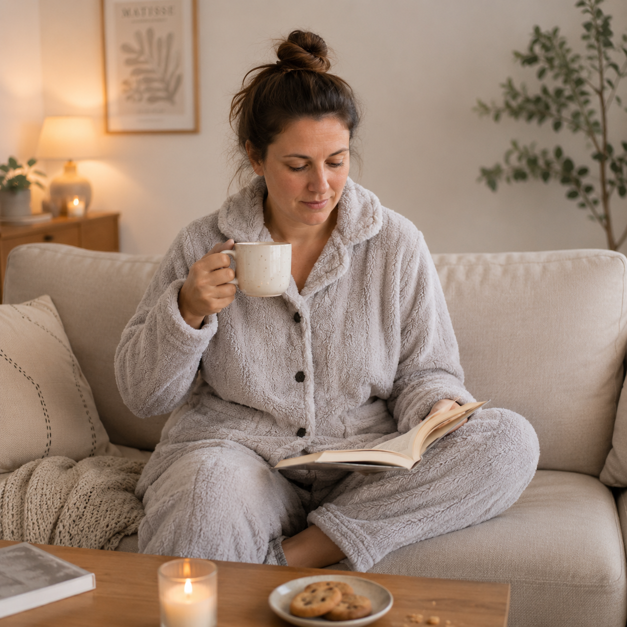 Pyjama peluche femme