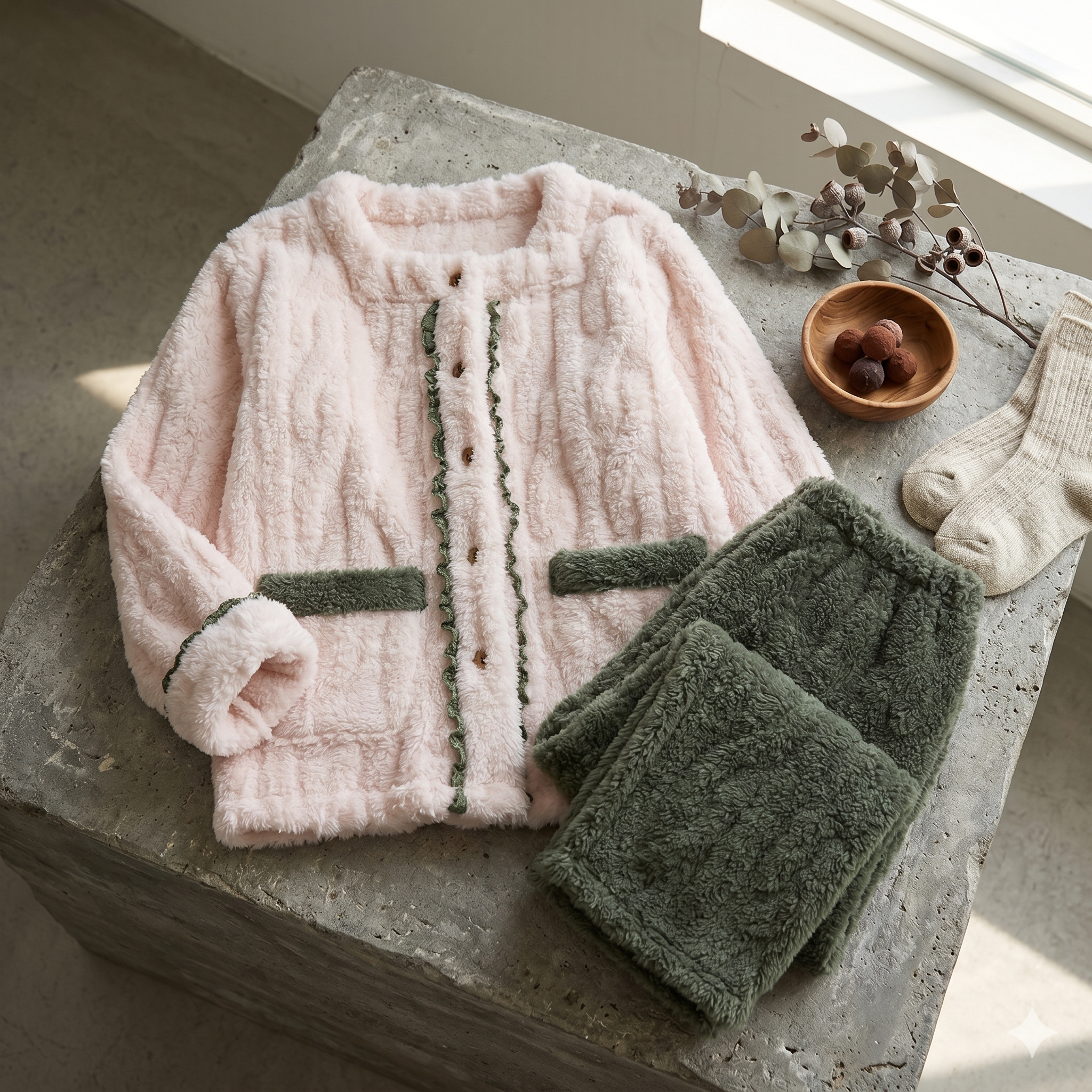 Pyjama pilou pilou hiver femme chaud et confortable