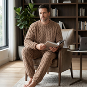 Pyjama pilou pilou homme chaud et moelleux pour l’hiver