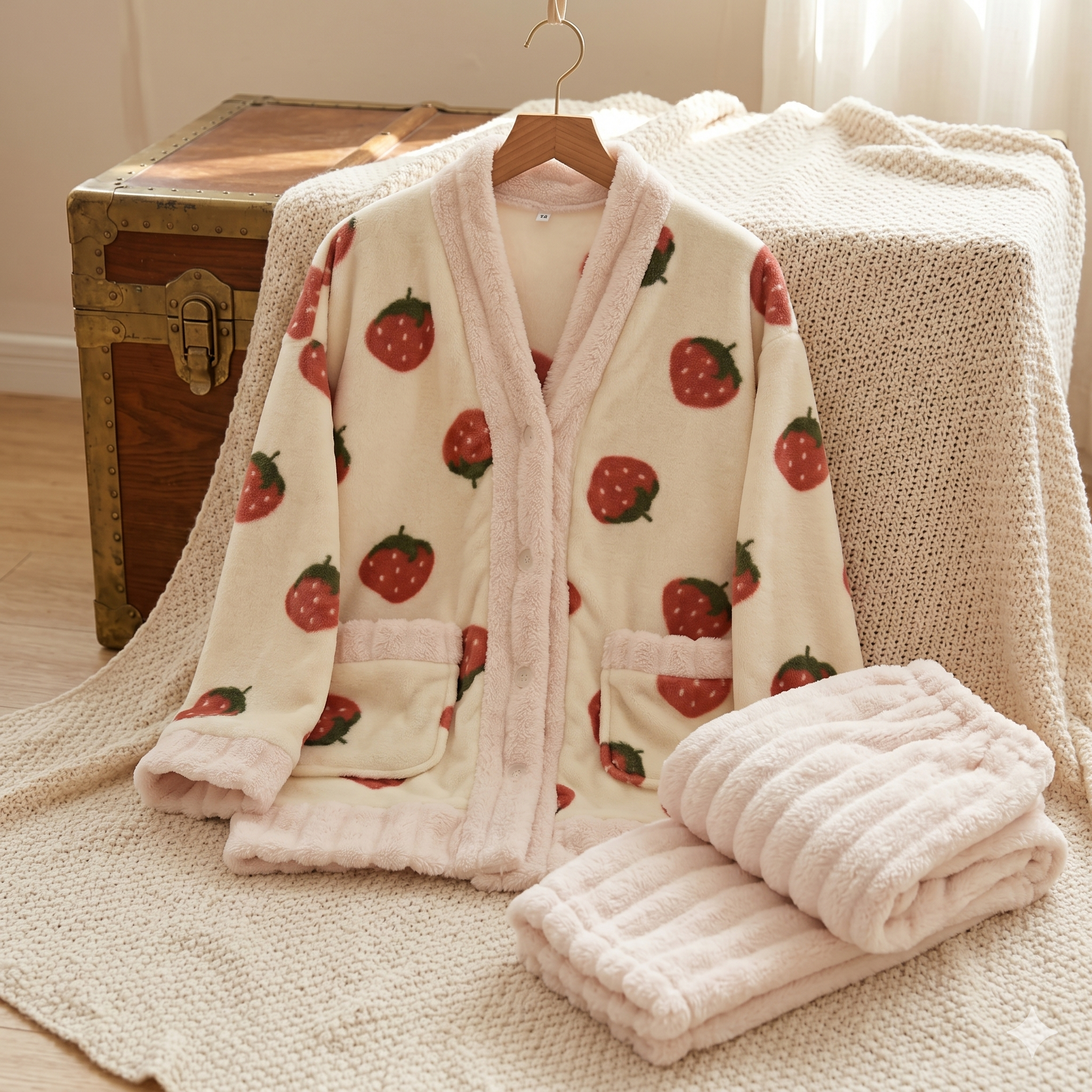 Pyjama pilou pilou motifs drôles confortable et chaud