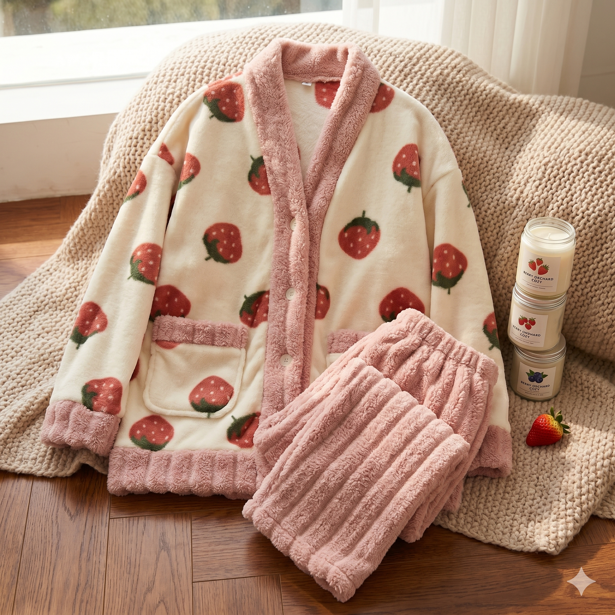 Pyjama pilou pilou motifs rigolos chaud et confortable