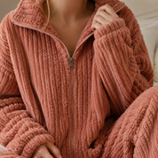 Pyjama pilou pilou moumoute femme couleur terracotta