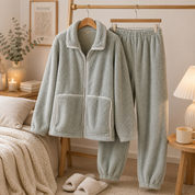 Pyjama polaire femme vert menthe chaud et doux