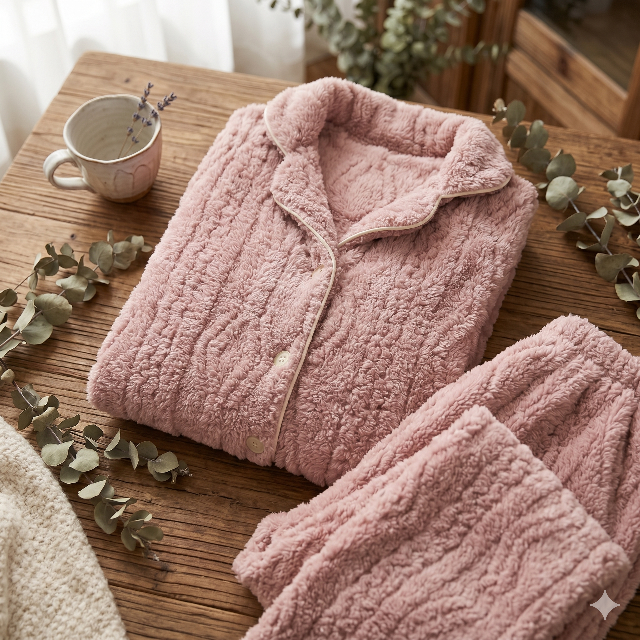 Pyjama sherpa femme ultra doux et chaud