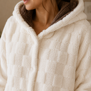 Robe de chambre cocooning femme avec capuche