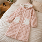 Robe de chambre femme en laine pilou pilou ultra douce