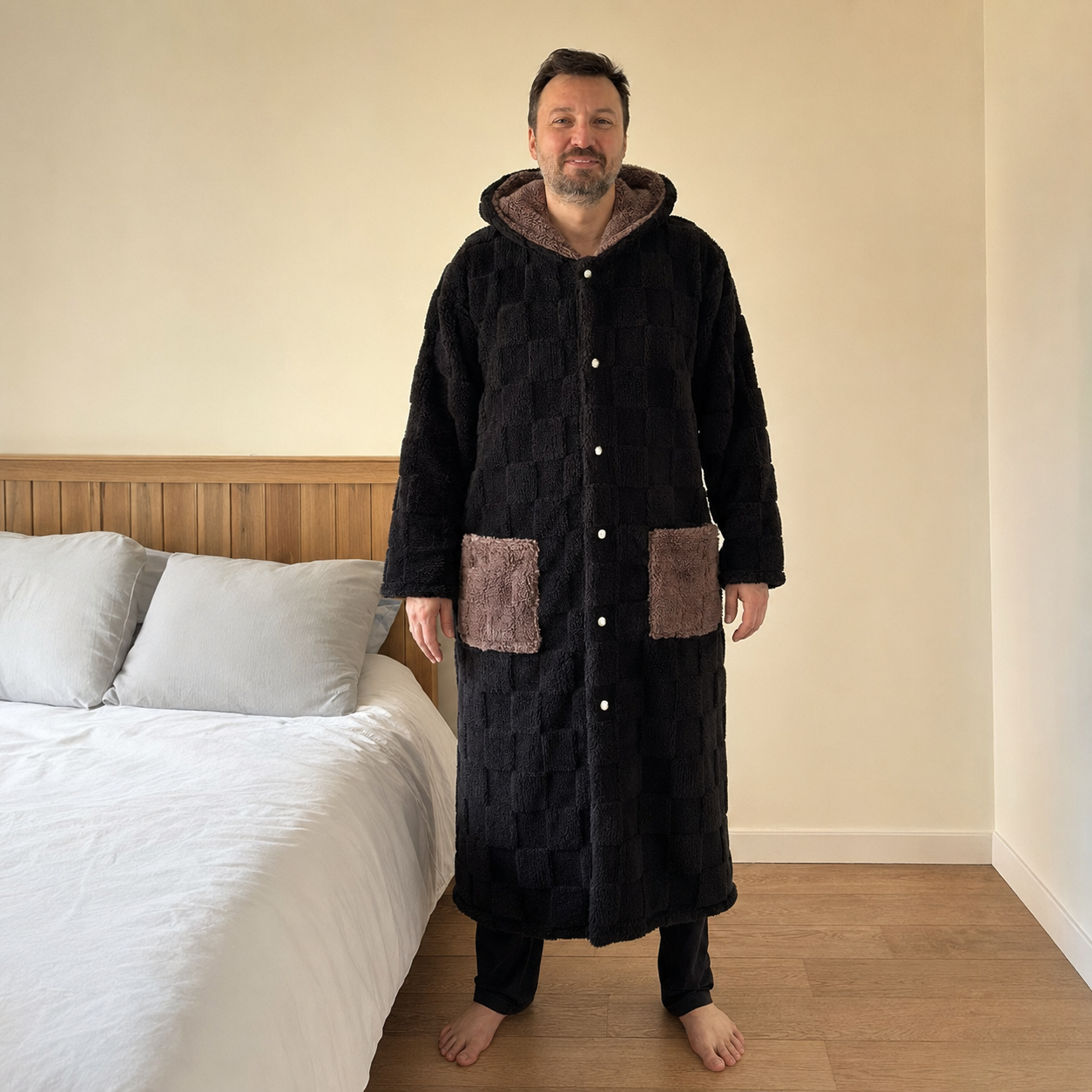 Robe de chambre homme très chaude pilou pilou
