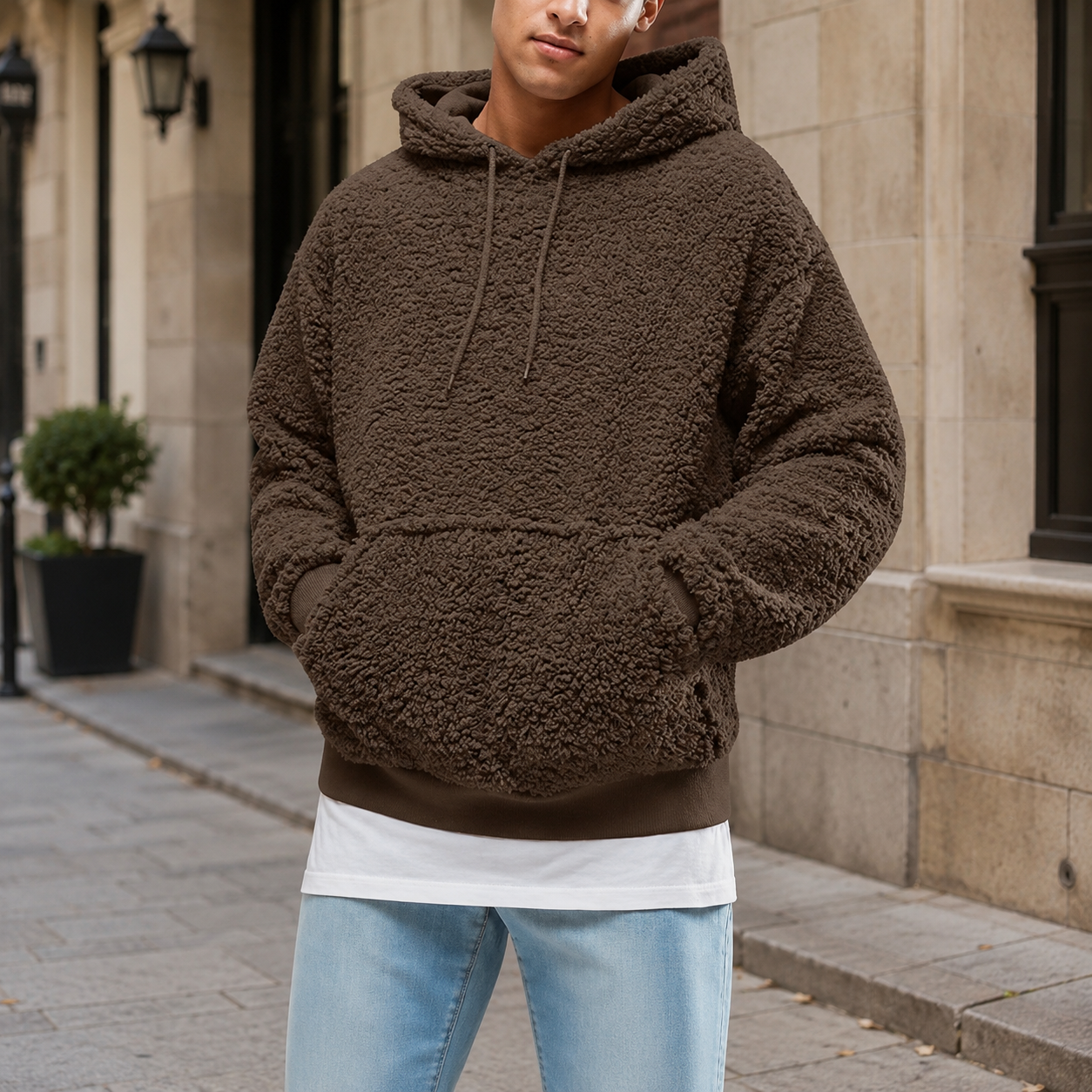 Sweat Pilou Pilou à capuche chaud et moelleux