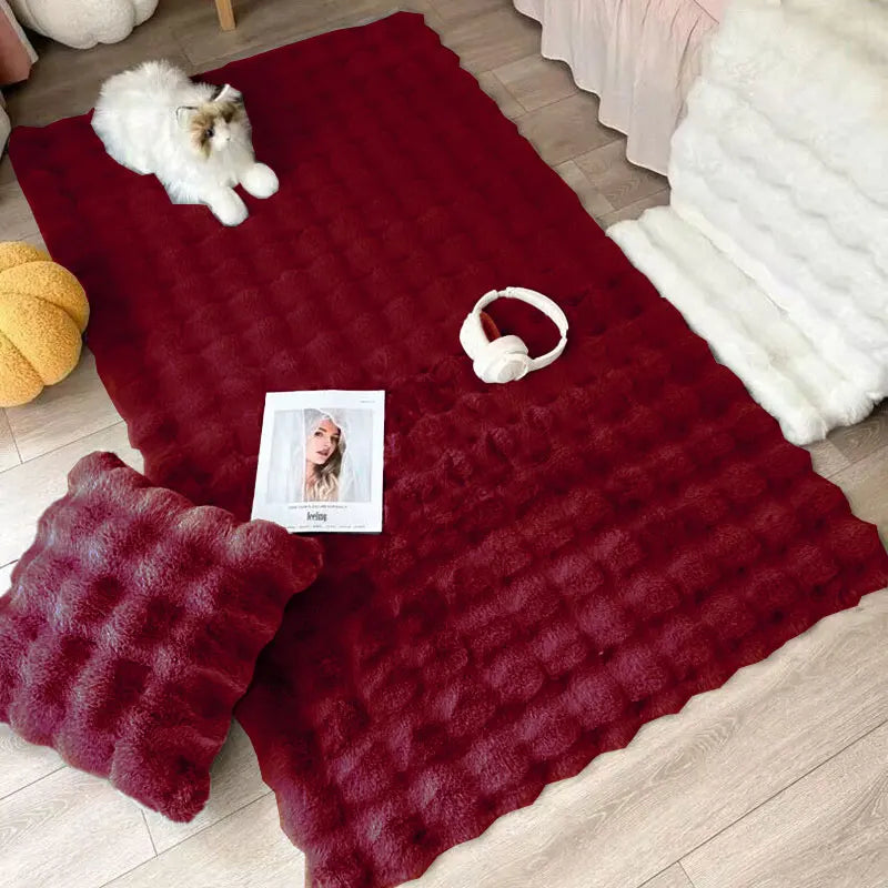 Tapis Bulles de Douceur rouge