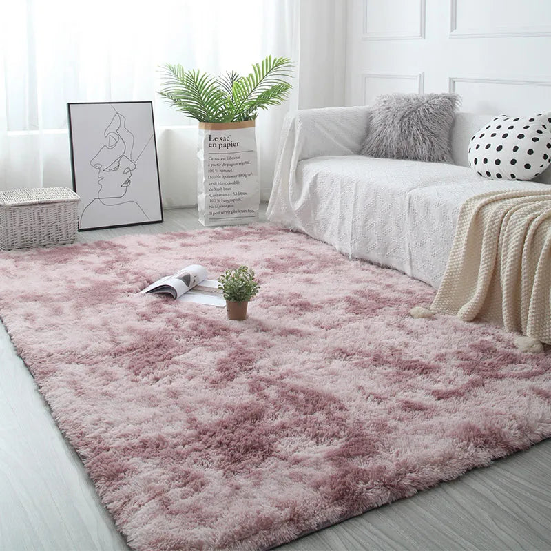 Tapis Cocooning Ciel Douillet rose