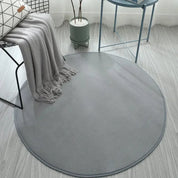 Tapis Cocooning Rond Douillet gris
