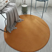 Tapis Cocooning Rond Douillet kaki