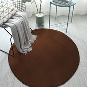 Tapis Cocooning Rond Douillet marron