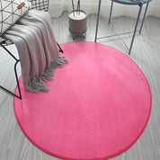 Tapis Cocooning Rond Douillet rose