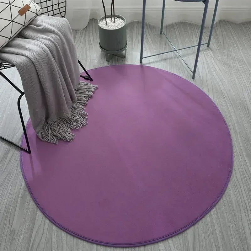 Tapis Cocooning Rond Douillet violet
