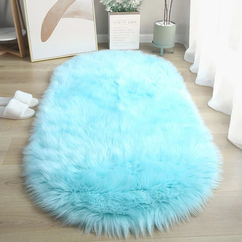 Tapis Pilou Pilou Nuage de Douceur bleu