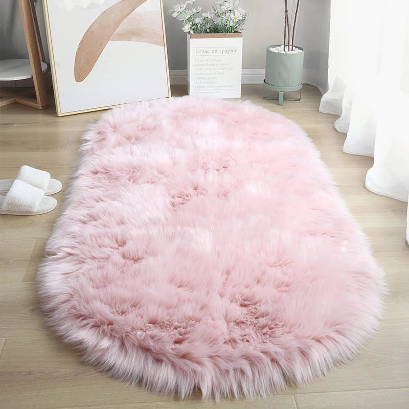 Tapis Pilou Pilou Nuage de Douceur rose
