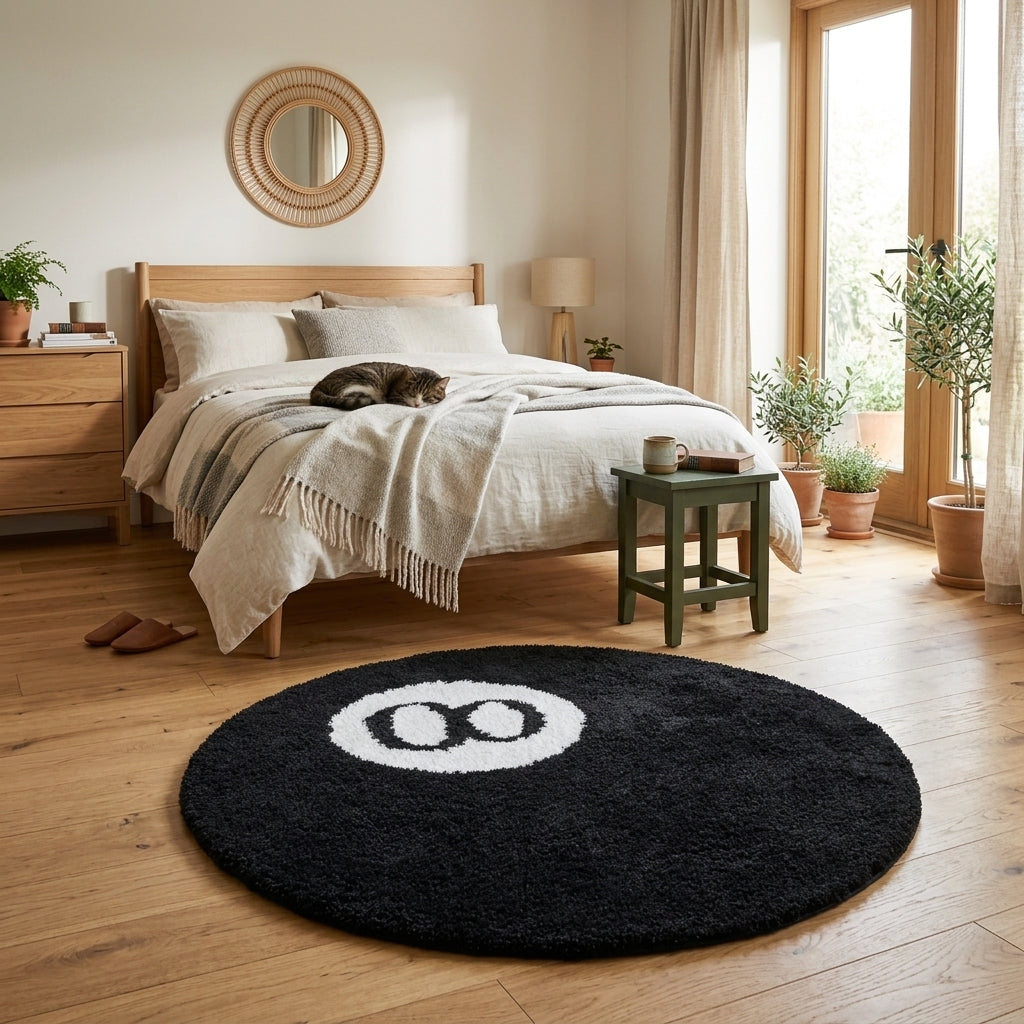 Tapis cocooning à motif boule numéro 8