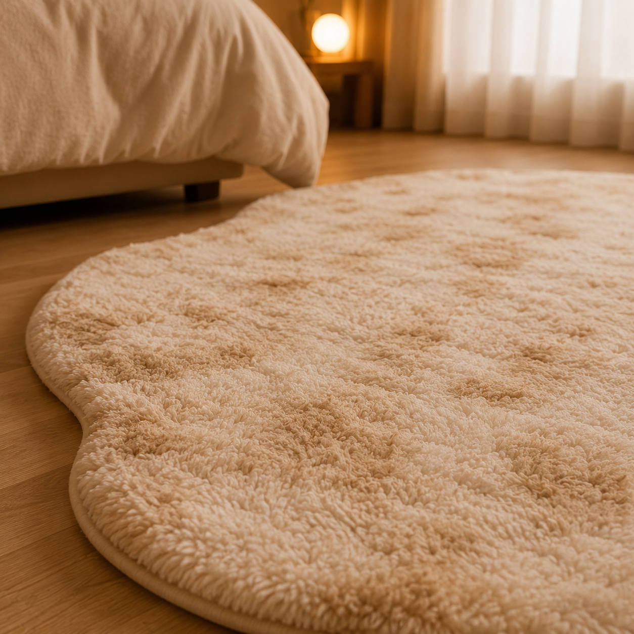 Tapis cocooning forme nuage pour décoration intérieure cosy