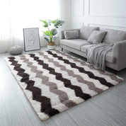 Tapis graphique noir et blanc pour chambre et salon
