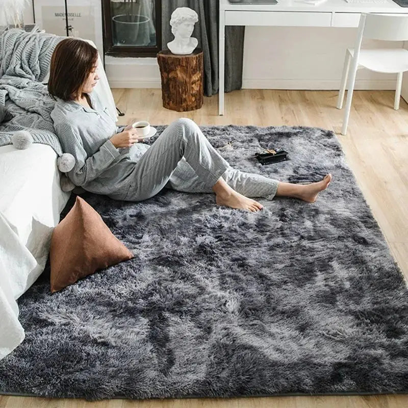 Tapis gris chaleureux pour intérieur moderne