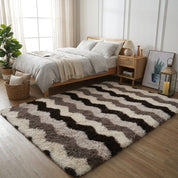 Tapis moelleux à vagues pour salon