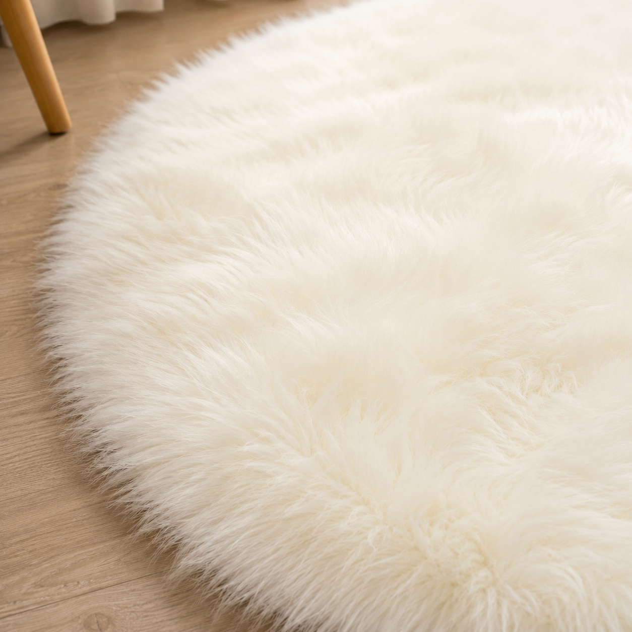 Tapis rond cocooning effet Pilou Pilou