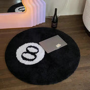 Tapis rond style rétro pour décoration intérieure
