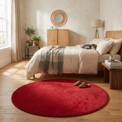 Tapis rond uni pour décoration cocooning