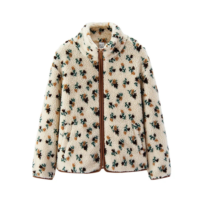 Veste Pilou Pilou Cocon Fleuri crème