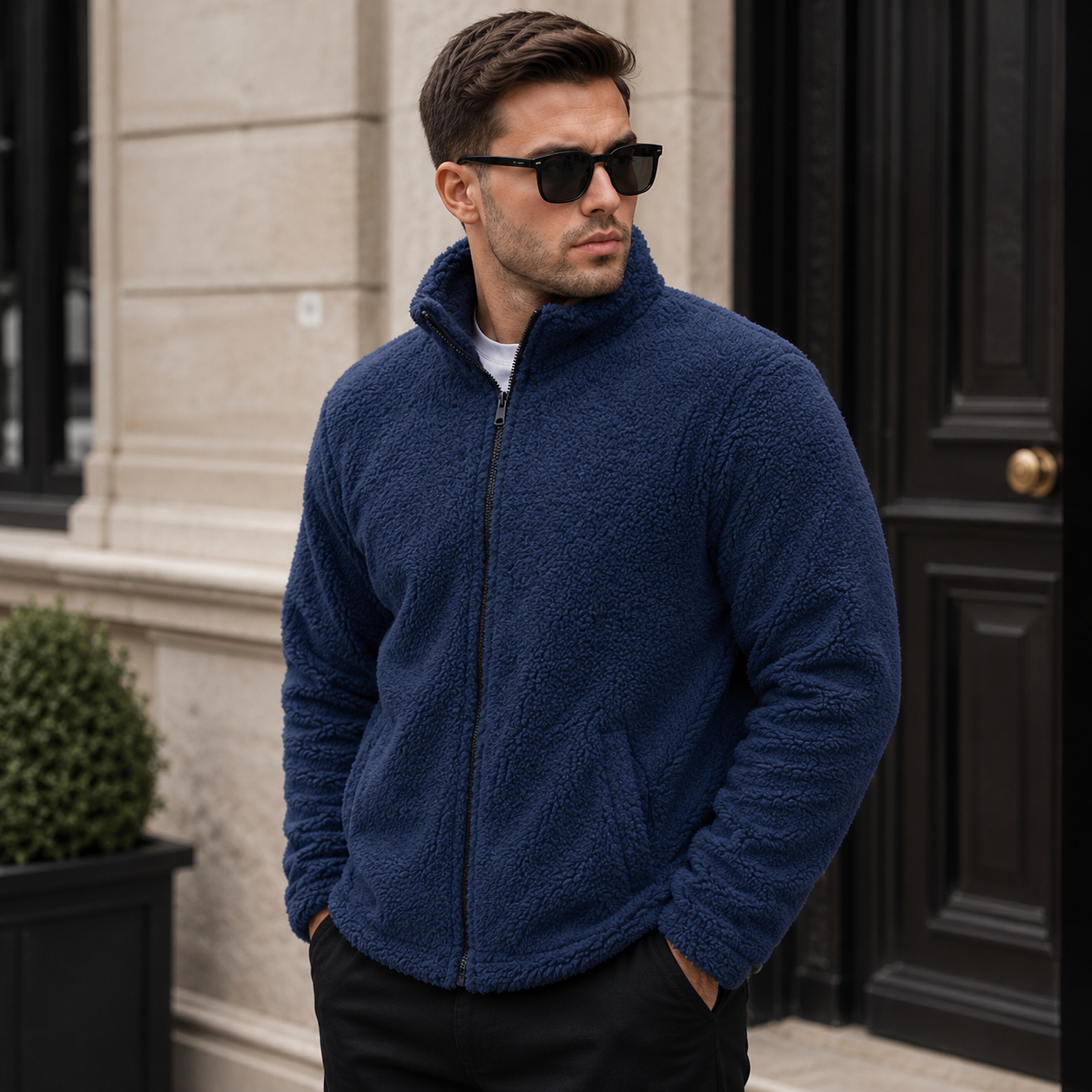 Veste Pilou Pilou Nuage Urbain bleu marine