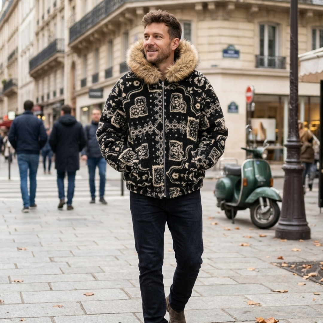 Veste Pilou Pilou à motifs nordiques