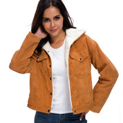 Veste femme en velours côtelé