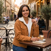 Veste femme en velours côtelé élégante et tendance