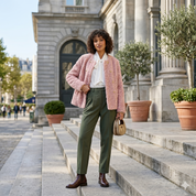 Veste pilou pilou femme rose clair chaude et moelleuse