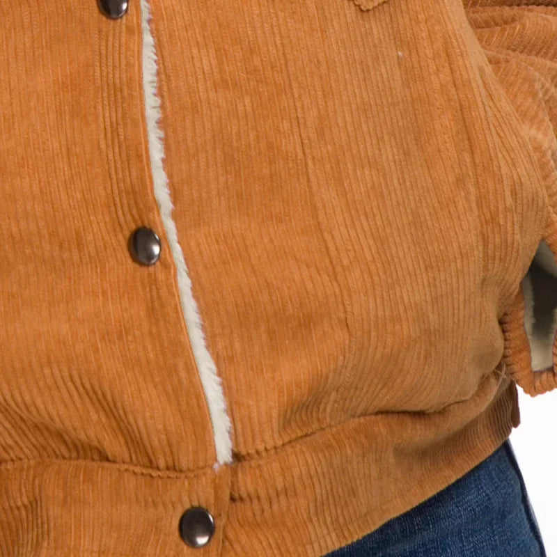 Veste velours côtelé femme coupe moderne et confortable