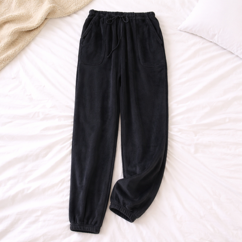 bas de pyjama homme pilou noir