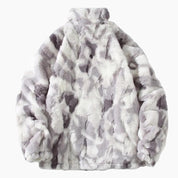 Blouson de couleur grise fourré en matière Pilou Pilou pour homme.
