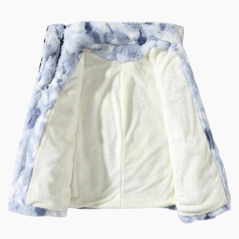 Blouson de couleur bleue en laine de Pilou Pilou pour homme.