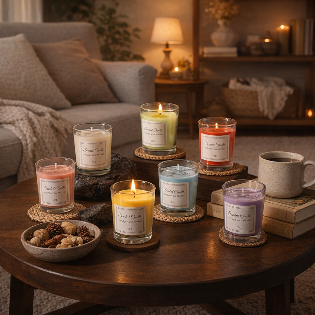 bougie aromathérapie parfumée ambiance relaxante